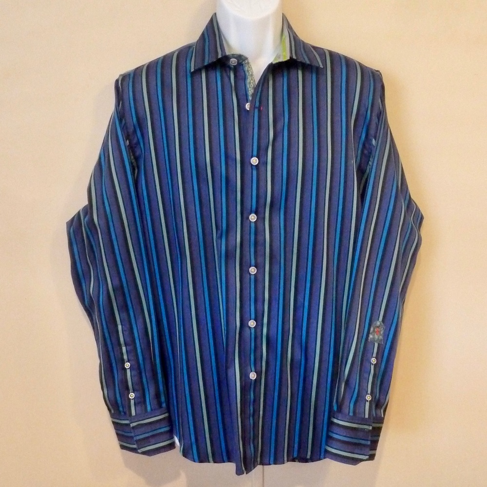 Robert Graham Striped Athletic Fit Shirt